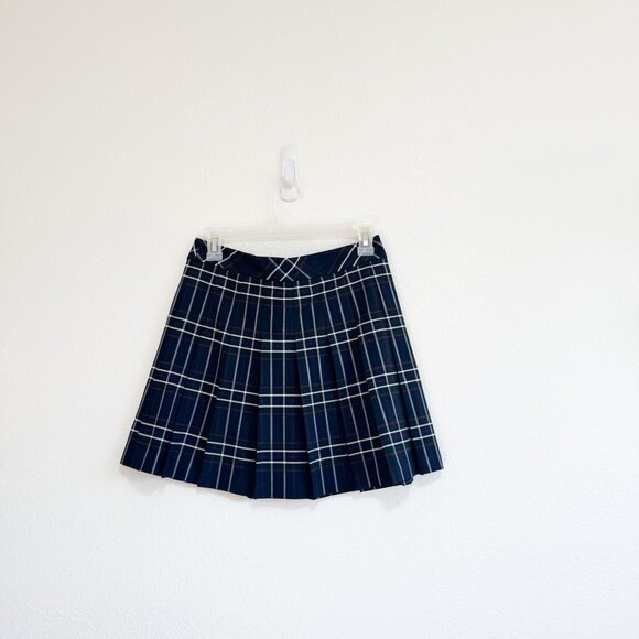 ARITZIA SUNDAY BEST Olive Mini Pleated Skirt Plaid Size 6 - Picture 1 of 7